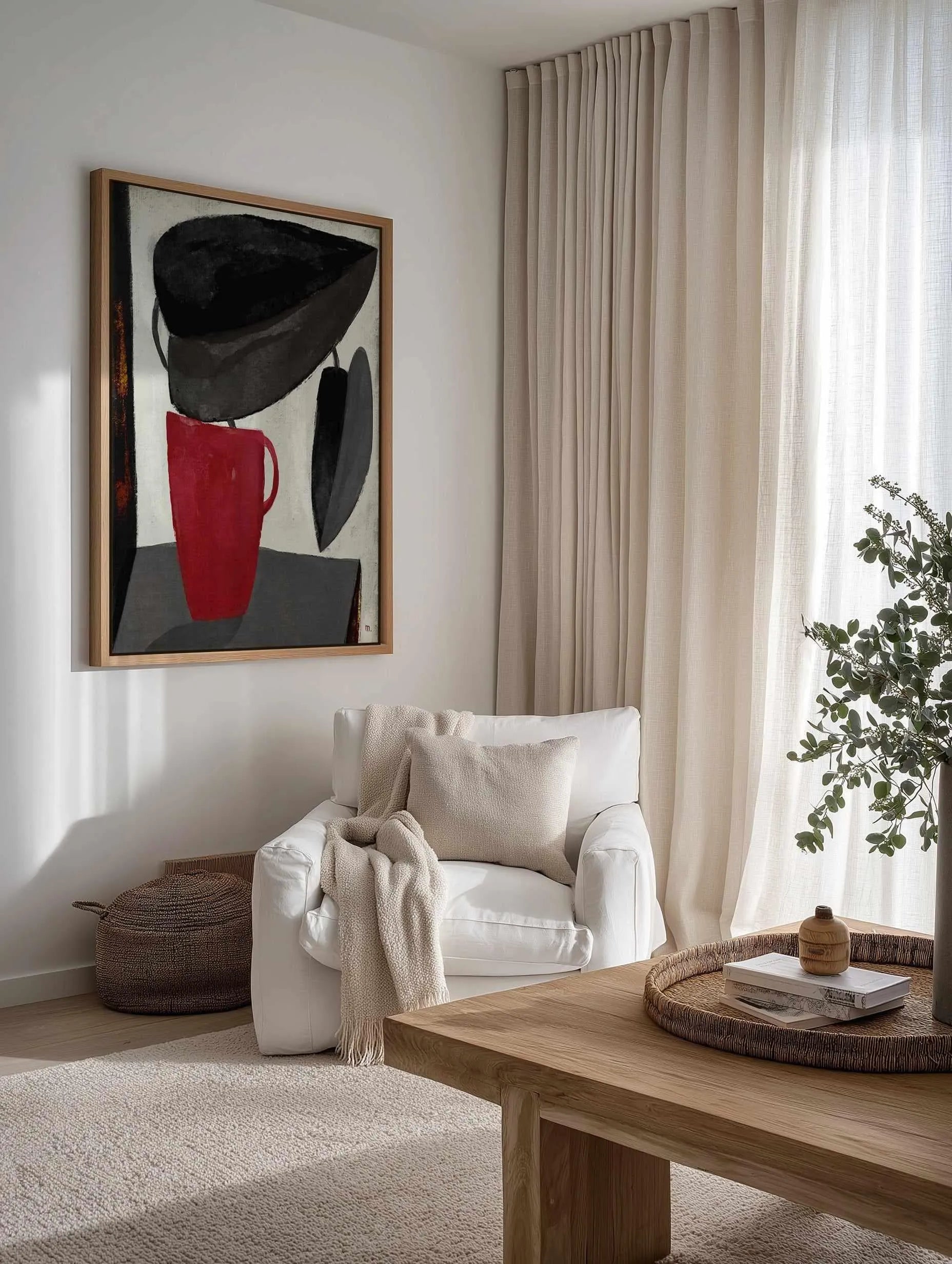 Plant With Two Leaves by Marco Marella | Framed Canvas Art Print from Olive et Oriel where you can shop wallpaper and artworks online