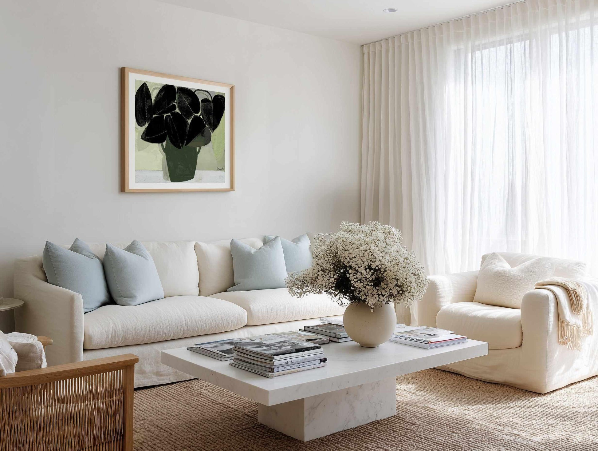 Plant in Green Vase by Marco Marella | Art Print from Olive et Oriel where you can shop wallpaper and artworks online