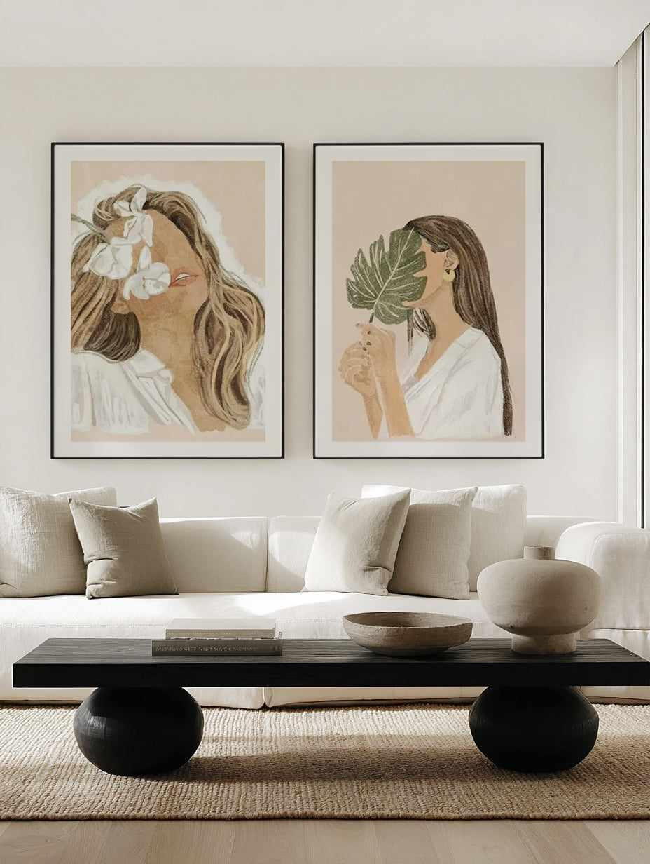 Plant Lover I & II Art Print Set of 2 | Matching Wall Art from Olive et Oriel where you can shop wallpaper and artworks online