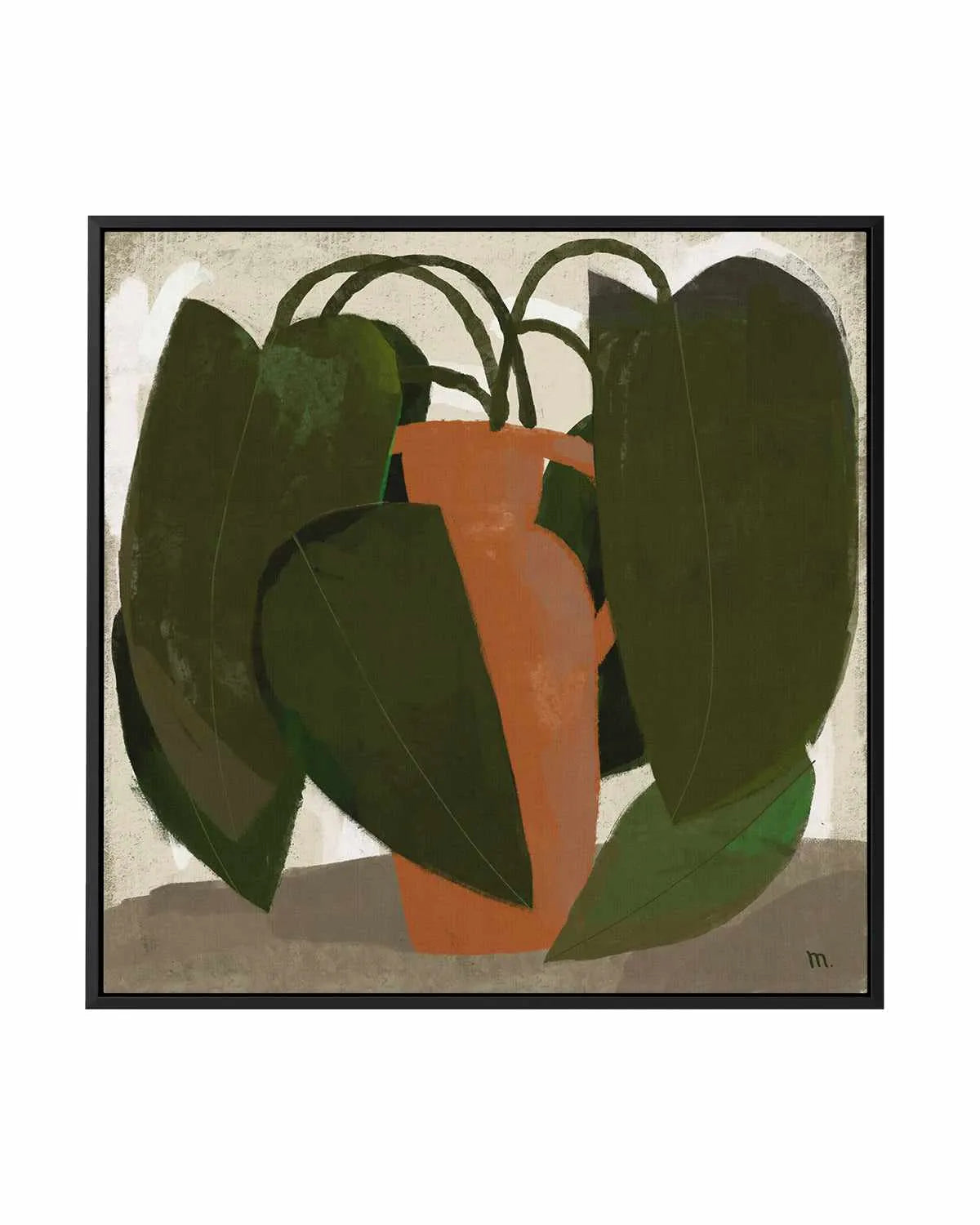 Plant With Cinnamon Vase by Marco Marella | Framed Canvas Art Print from Olive et Oriel where you can shop wallpaper and artworks online