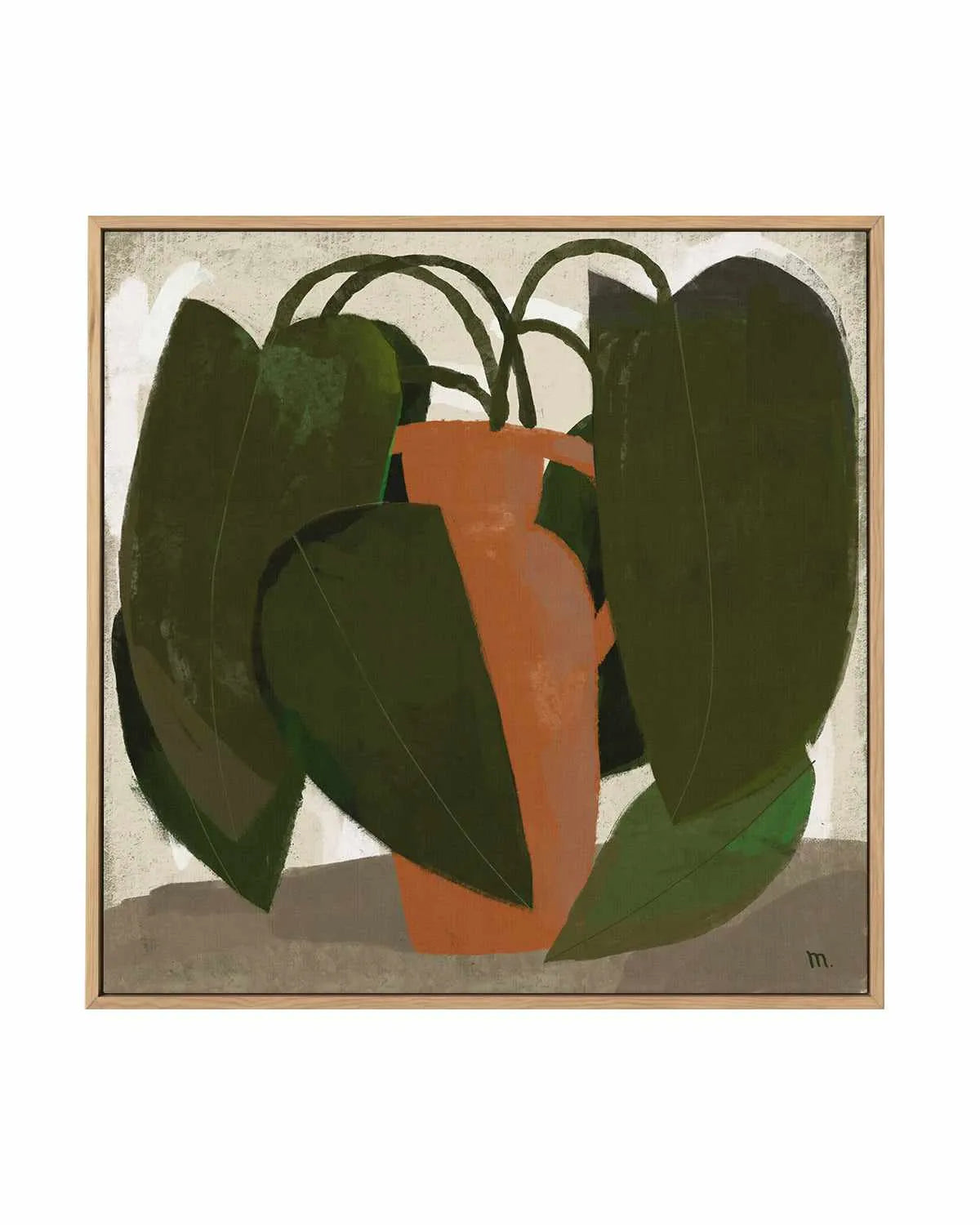 Plant With Cinnamon Vase by Marco Marella | Framed Canvas Art Print from Olive et Oriel where you can shop wallpaper and artworks online