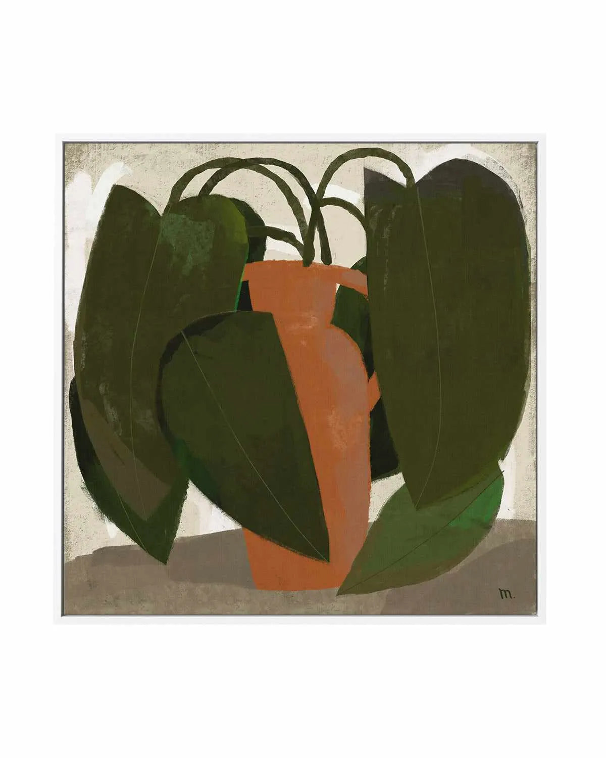 Plant With Cinnamon Vase by Marco Marella | Framed Canvas Art Print from Olive et Oriel where you can shop wallpaper and artworks online