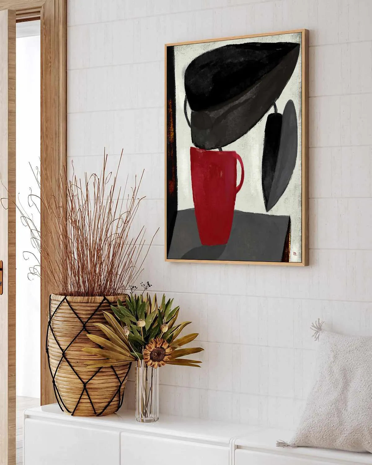 Plant With Two Leaves by Marco Marella | Framed Canvas Art Print from Olive et Oriel where you can shop wallpaper and artworks online