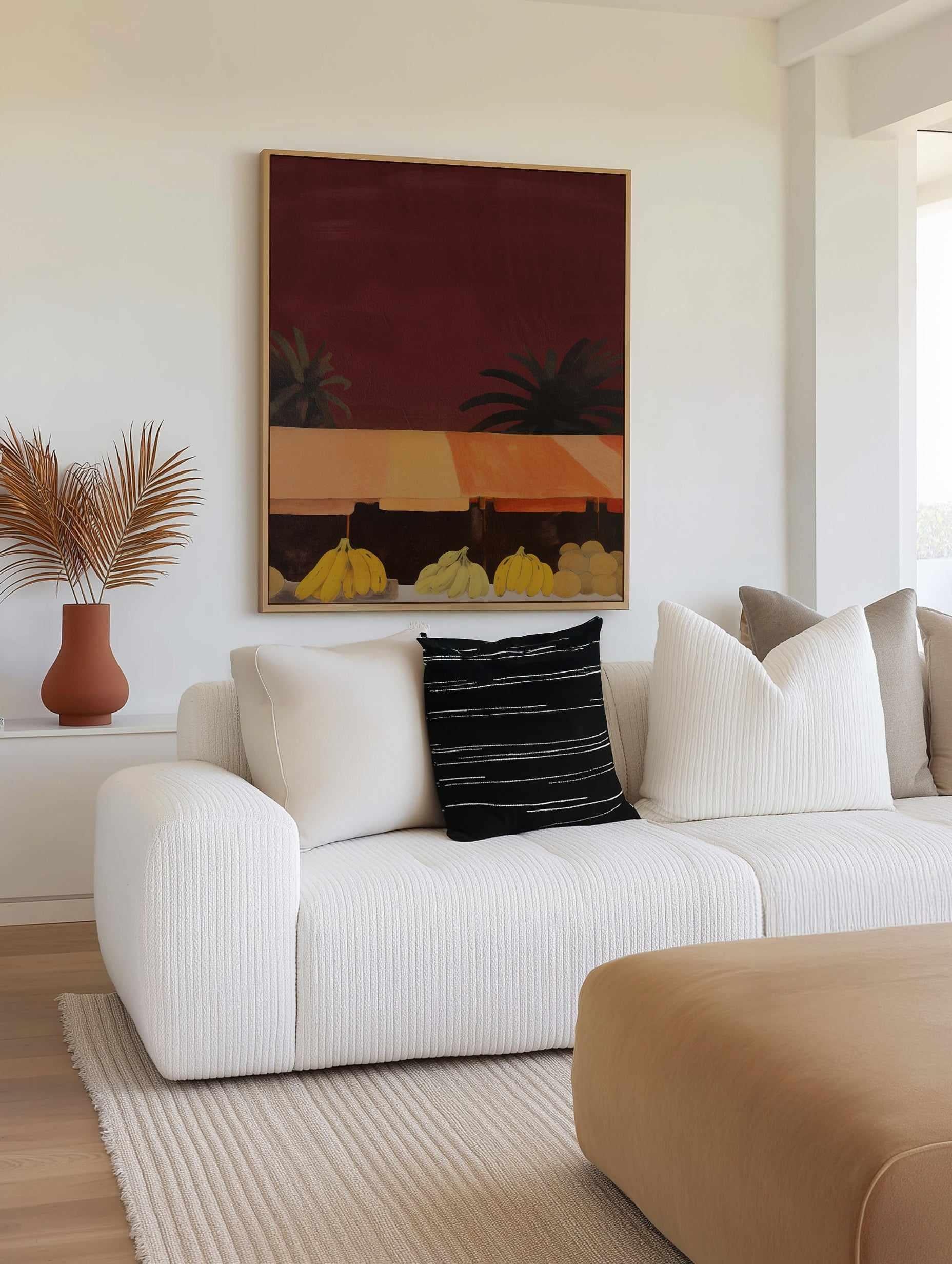 Plátanos | Framed Canvas Art Print from Olive et Oriel where you can shop wallpaper and artworks online