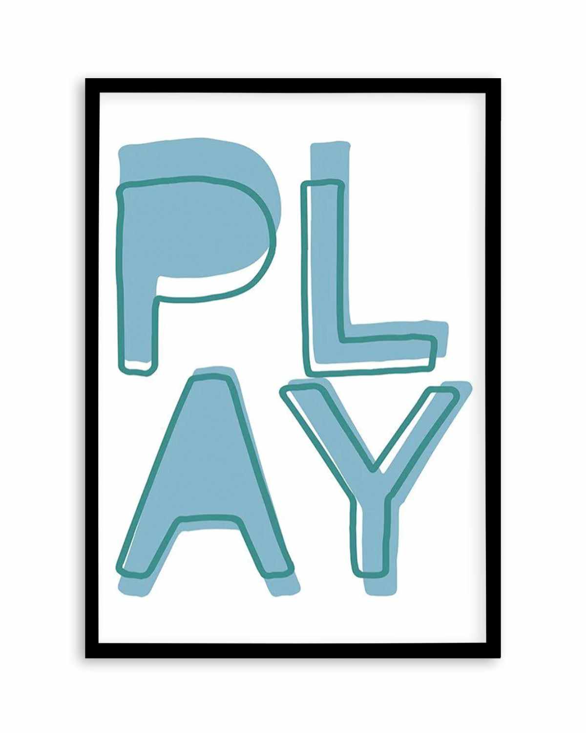 Play | Blue Art Print