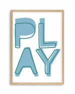 Play | Blue Art Print