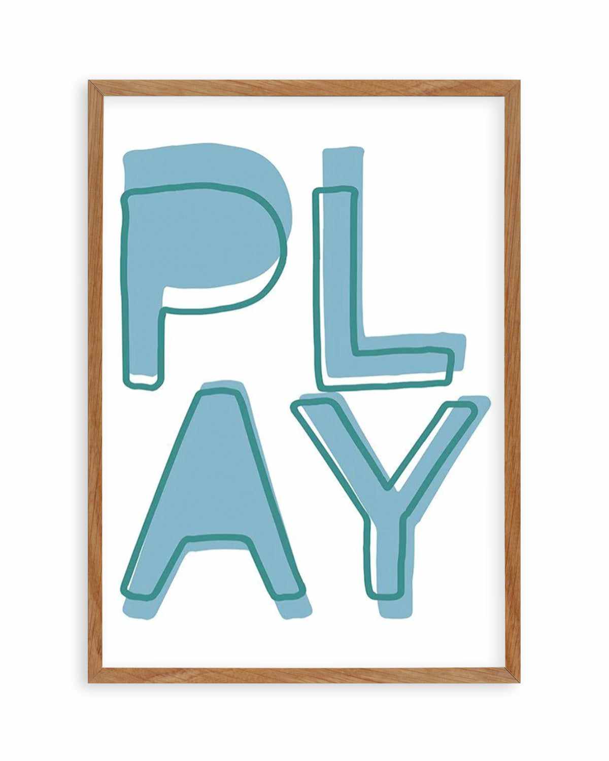 Play | Blue Art Print