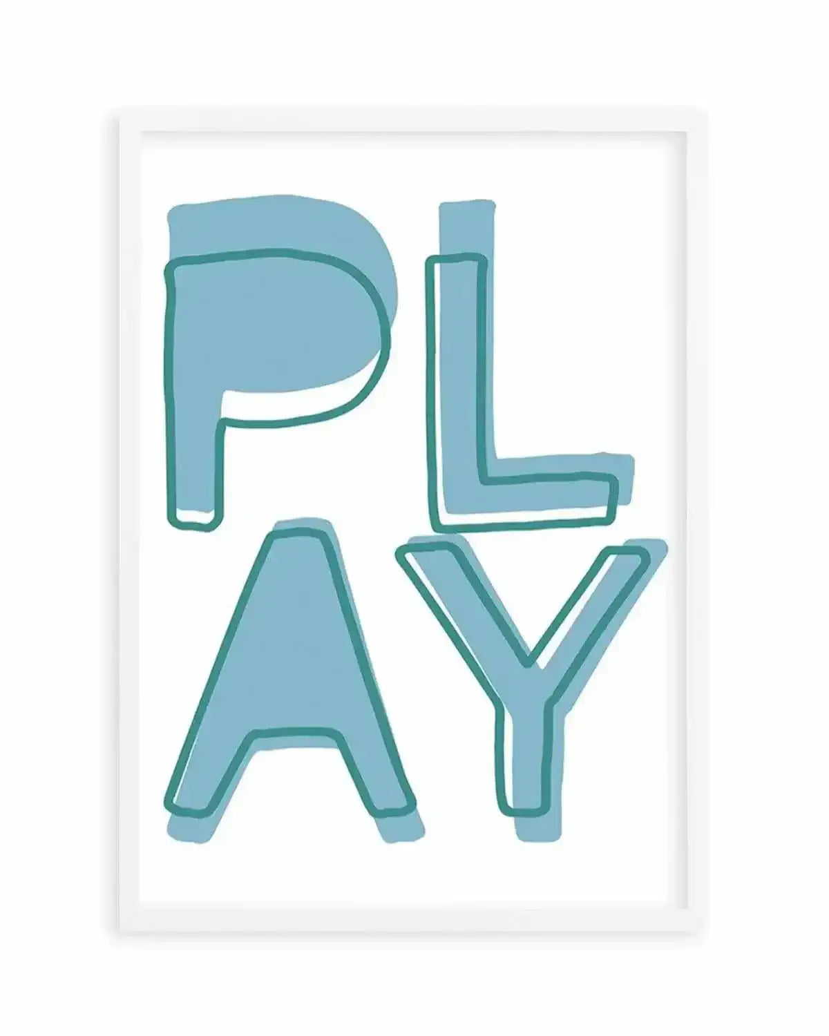 Play | Blue Art Print from Olive et Oriel where you can shop wallpaper and artworks online