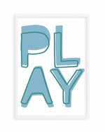 Play | Blue Art Print