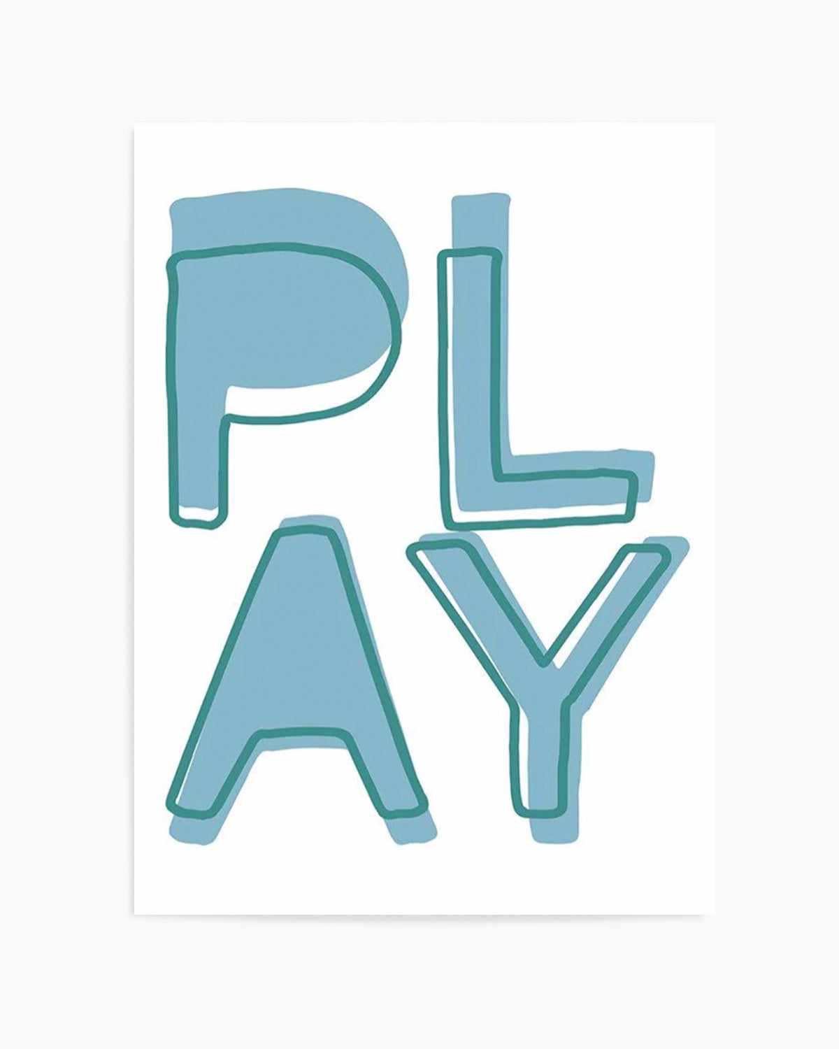 Play | Blue Art Print