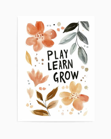Play learn grow III | Art Print from Olive et Oriel where you can shop wallpaper and artworks online