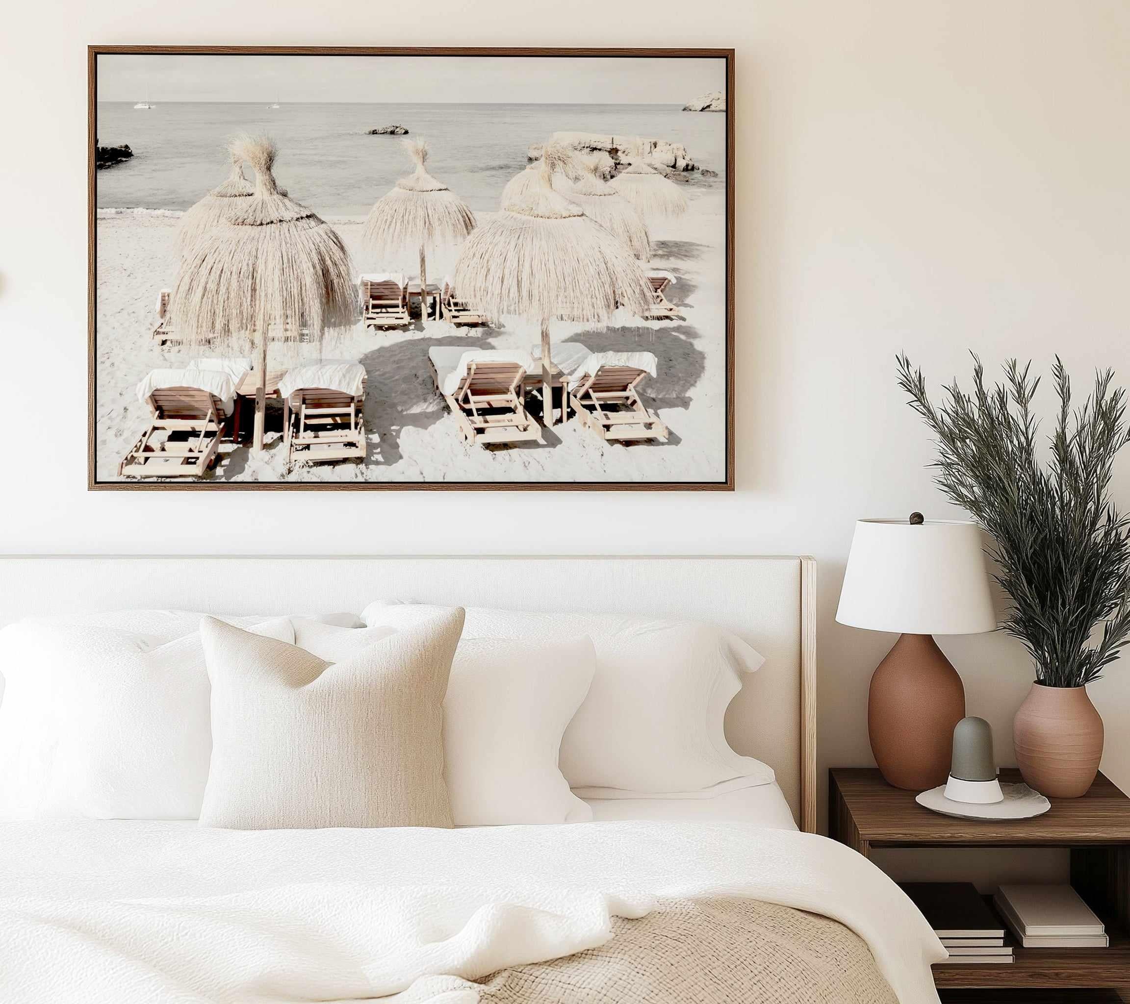 Playa Ibiza by Teigan Geercke | Framed Canvas Art Print from Olive et Oriel where you can shop wallpaper and artworks online