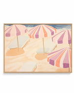 Playful Parasols | Framed Canvas Art Print