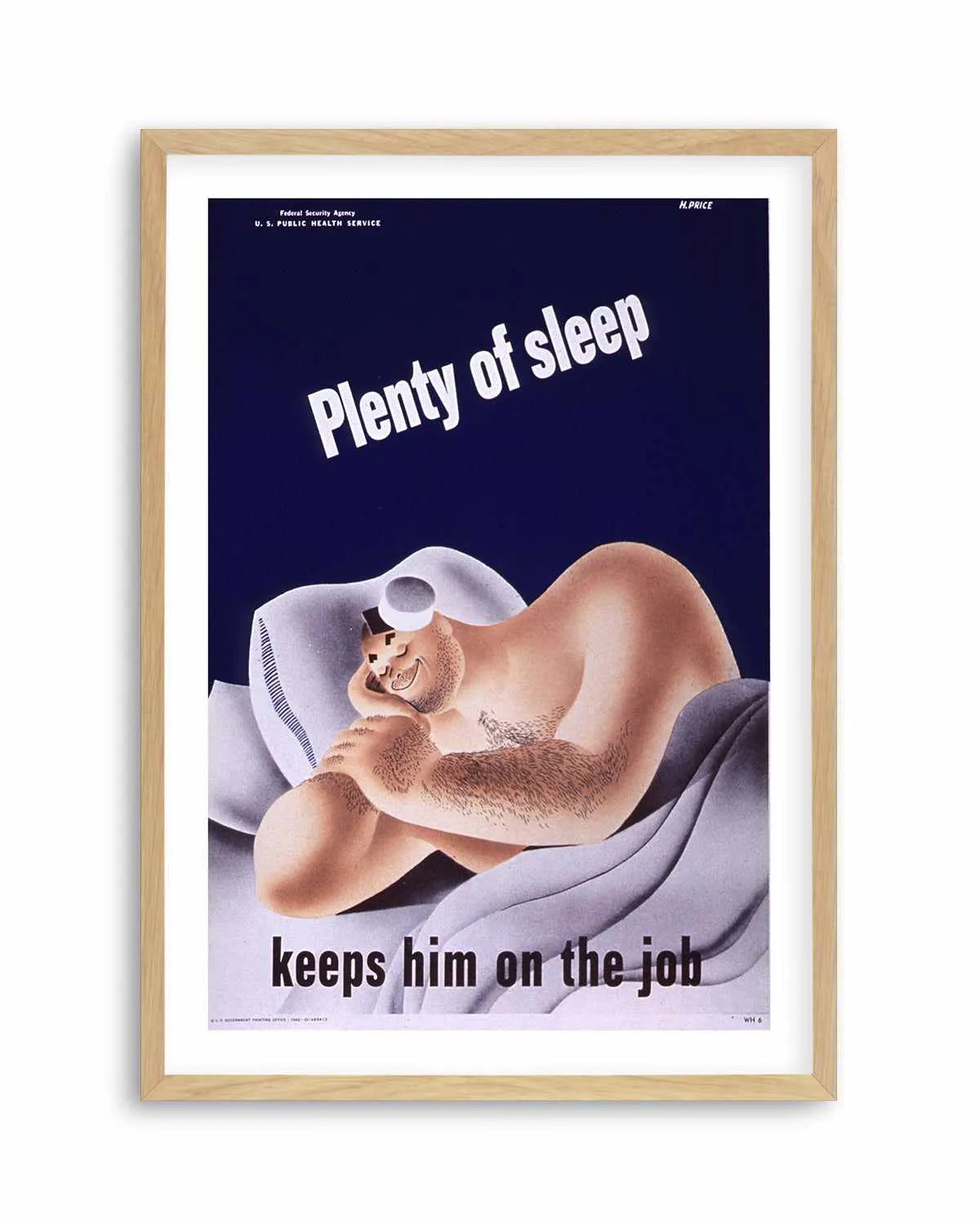 Plenty of Sleep Vintage Poster Art Print from Olive et Oriel where you can shop wallpaper and artworks online