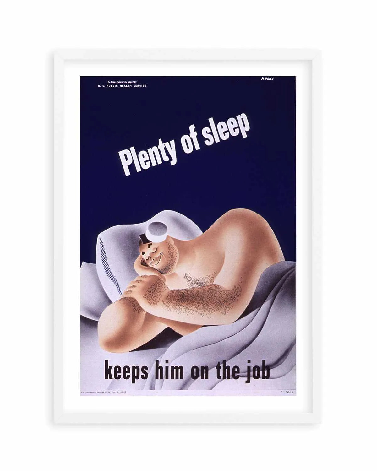 Plenty of Sleep Vintage Poster Art Print from Olive et Oriel where you can shop wallpaper and artworks online