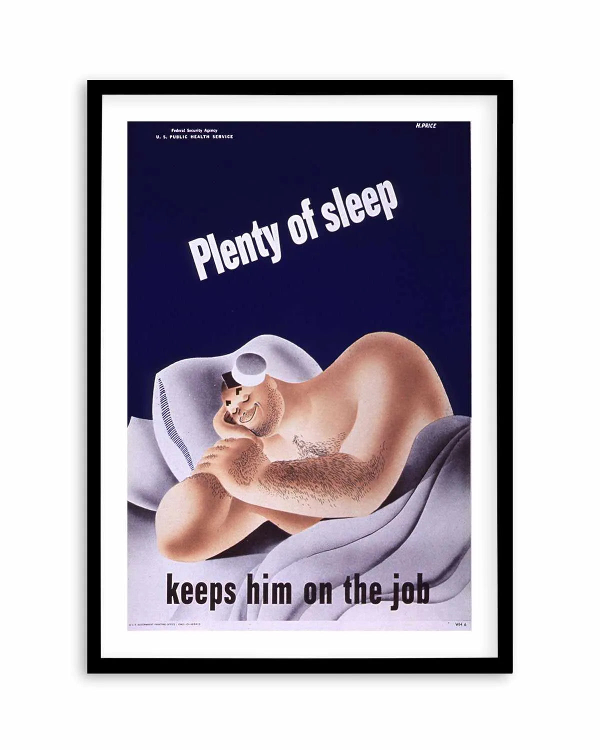 Plenty of Sleep Vintage Poster Art Print from Olive et Oriel where you can shop wallpaper and artworks online