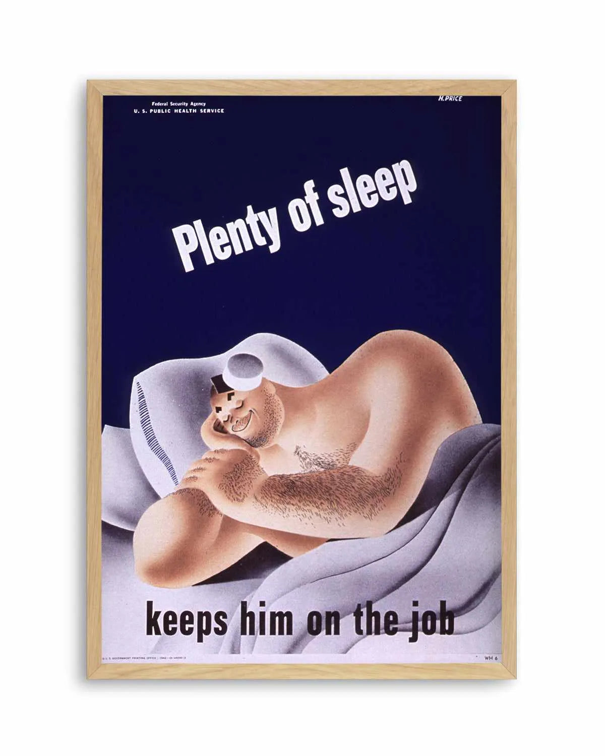 Plenty of Sleep Vintage Poster Art Print from Olive et Oriel where you can shop wallpaper and artworks online