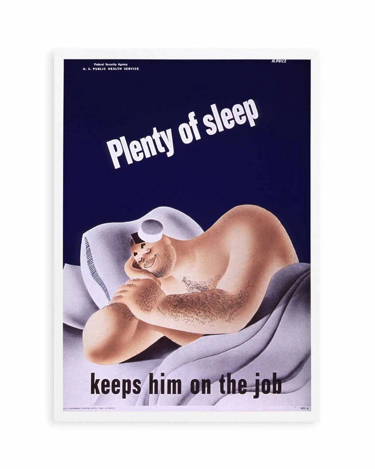 Plenty of Sleep Vintage Poster Art Print from Olive et Oriel where you can shop wallpaper and artworks online
