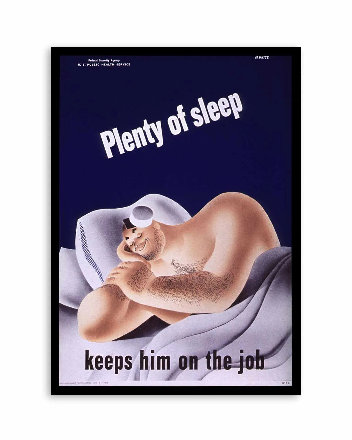 Plenty of Sleep Vintage Poster Art Print from Olive et Oriel where you can shop wallpaper and artworks online