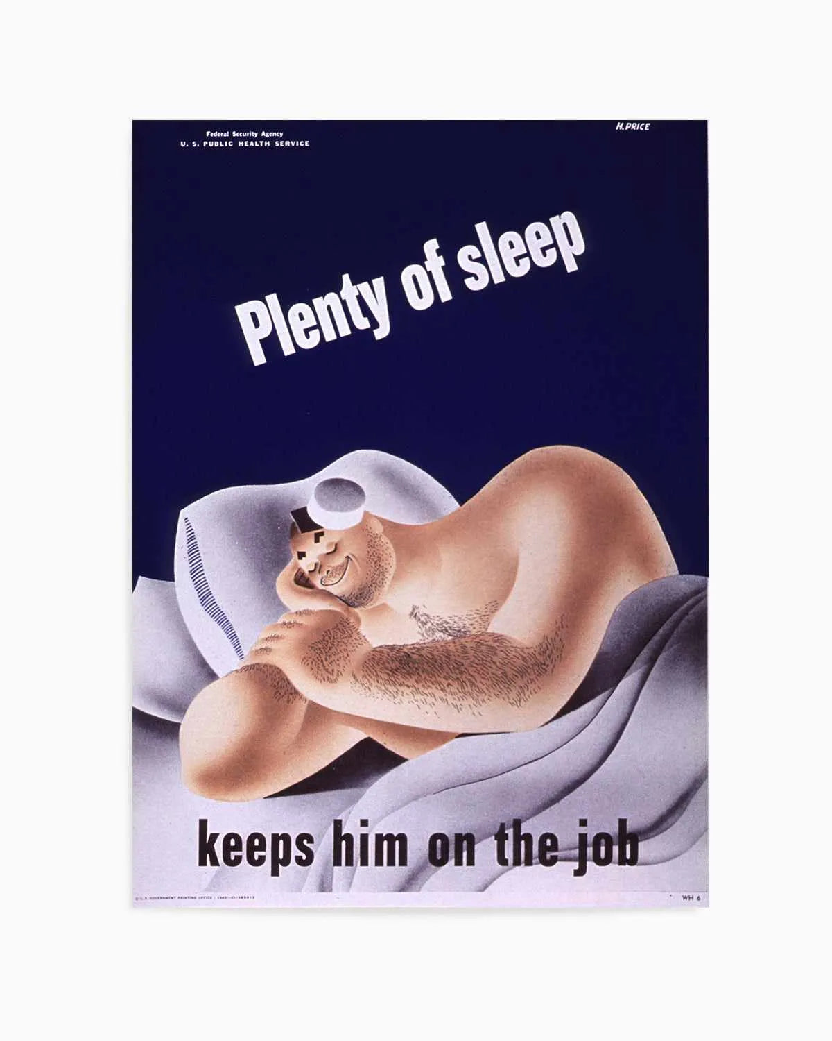 Plenty of Sleep Vintage Poster Art Print from Olive et Oriel where you can shop wallpaper and artworks online