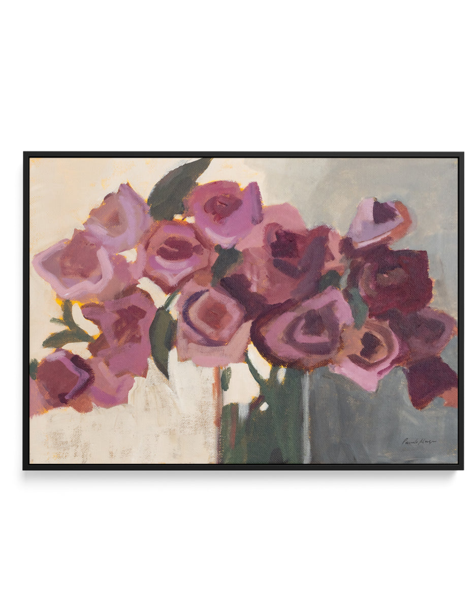 Plum Blooms | Framed Canvas Art Print