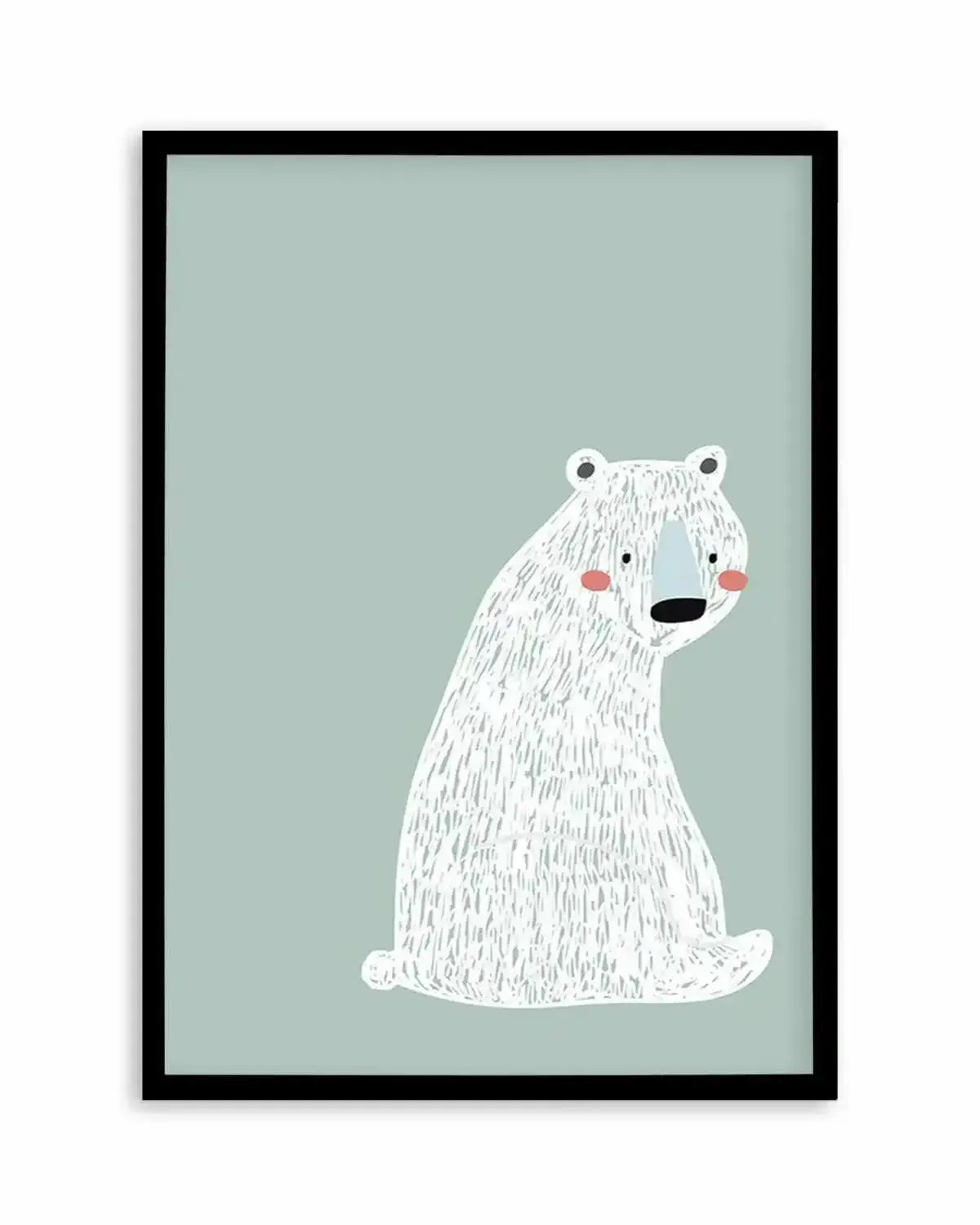 Polar Bear I | Mint Art Print from Olive et Oriel where you can shop wallpaper and artworks online