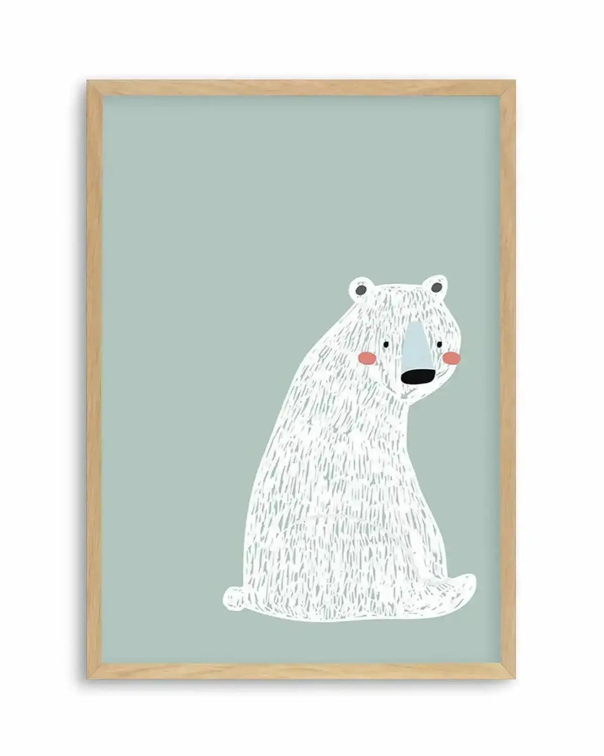 Polar Bear I | Mint Art Print from Olive et Oriel where you can shop wallpaper and artworks online