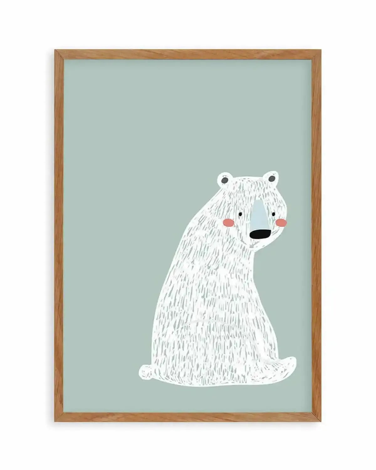 Polar Bear I | Mint Art Print from Olive et Oriel where you can shop wallpaper and artworks online