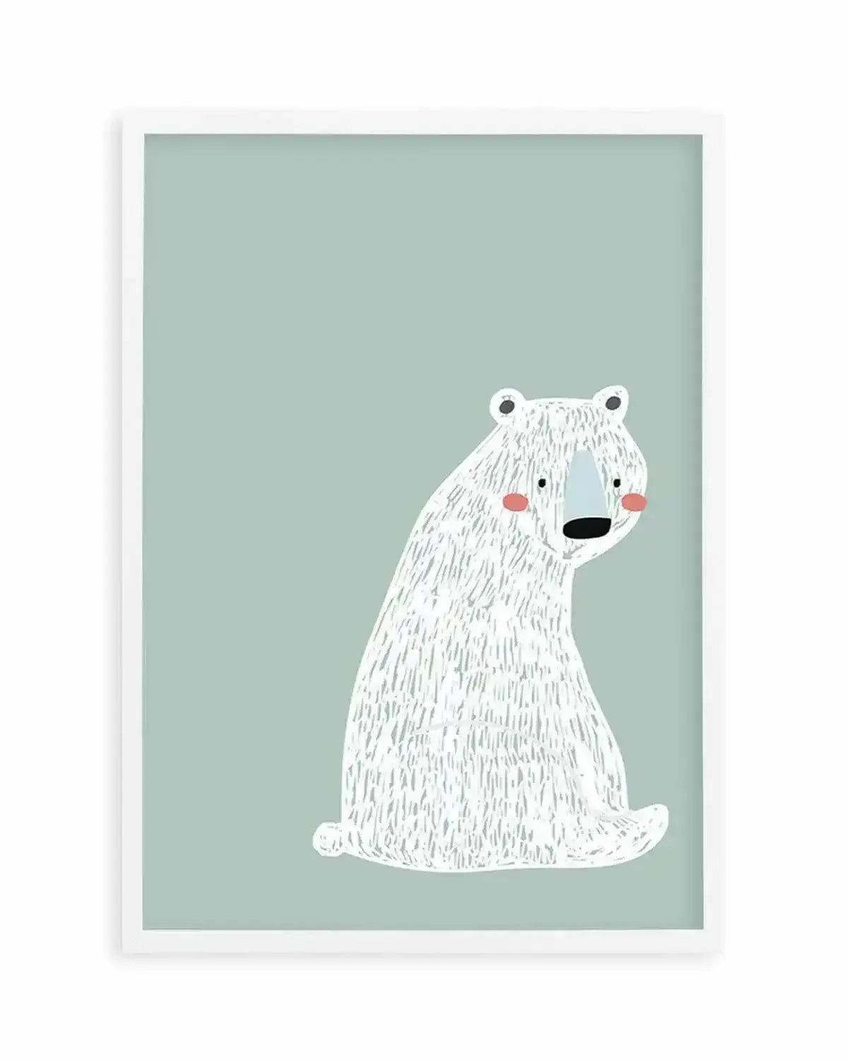 Polar Bear I | Mint Art Print from Olive et Oriel where you can shop wallpaper and artworks online