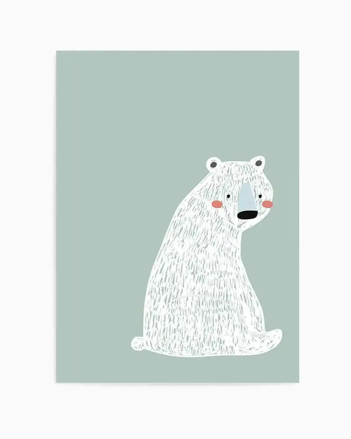 Polar Bear I | Mint Art Print from Olive et Oriel where you can shop wallpaper and artworks online