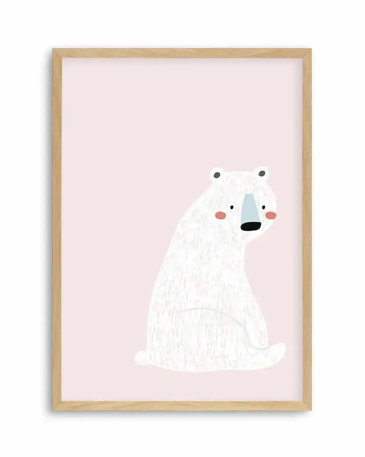Polar Bear I | Pink Art Print from Olive et Oriel where you can shop wallpaper and artworks online