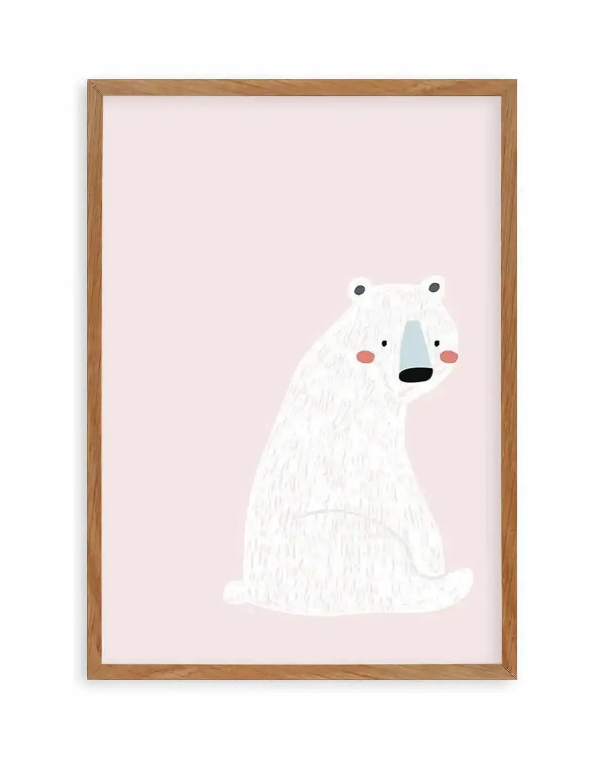 Polar Bear I | Pink Art Print from Olive et Oriel where you can shop wallpaper and artworks online