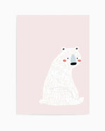 Polar Bear I | Pink Art Print