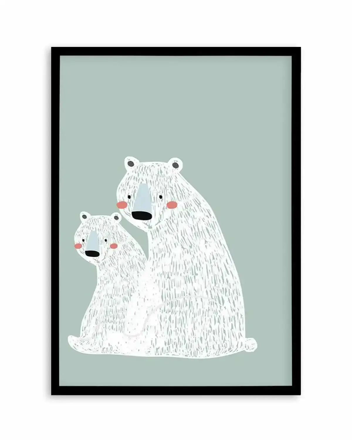 Polar Bear II | Mint Art Print from Olive et Oriel where you can shop wallpaper and artworks online