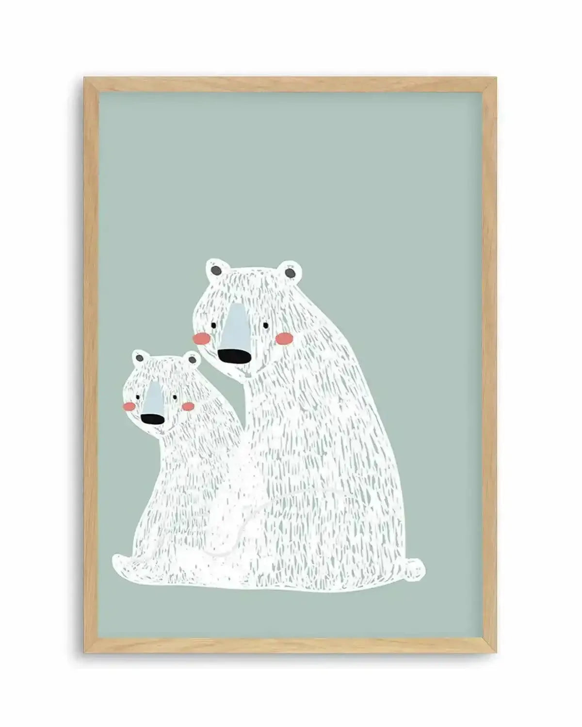 Polar Bear II | Mint Art Print from Olive et Oriel where you can shop wallpaper and artworks online