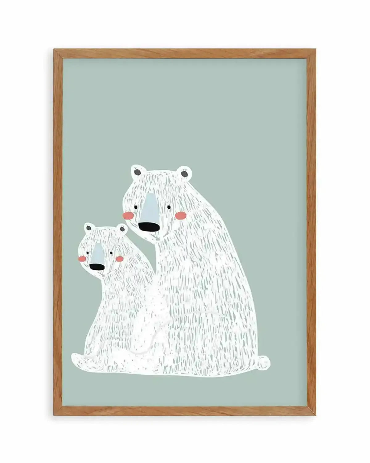 Polar Bear II | Mint Art Print from Olive et Oriel where you can shop wallpaper and artworks online