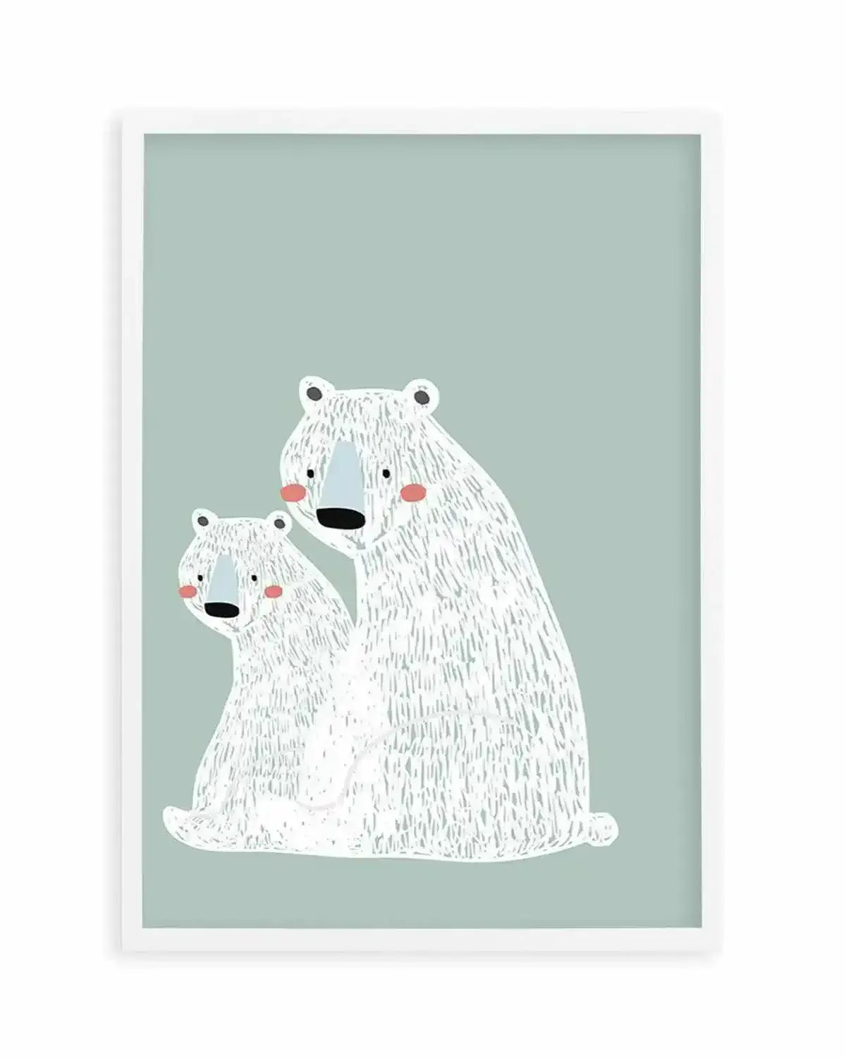 Polar Bear II | Mint Art Print from Olive et Oriel where you can shop wallpaper and artworks online