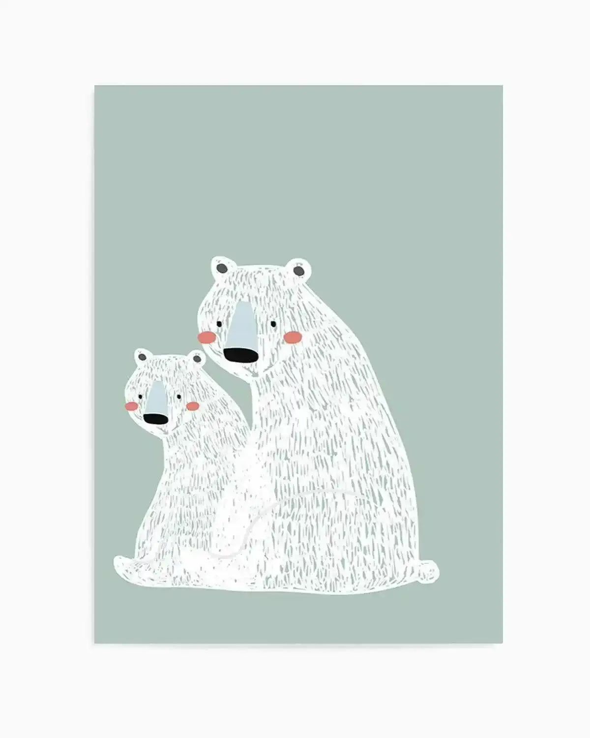Polar Bear II | Mint Art Print from Olive et Oriel where you can shop wallpaper and artworks online