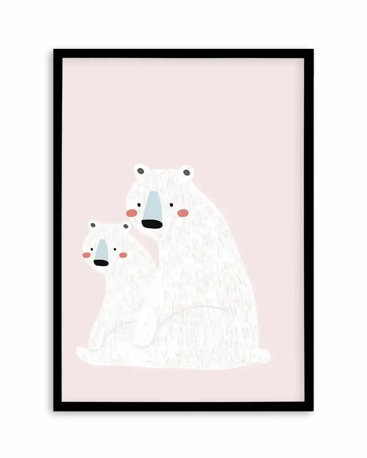 Polar Bear II | Pink Art Print from Olive et Oriel where you can shop wallpaper and artworks online