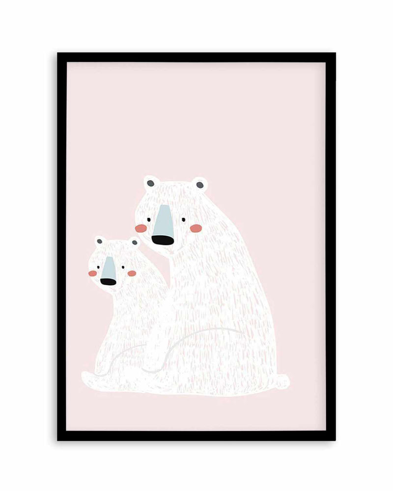 Polar Bear II | Pink Art Print