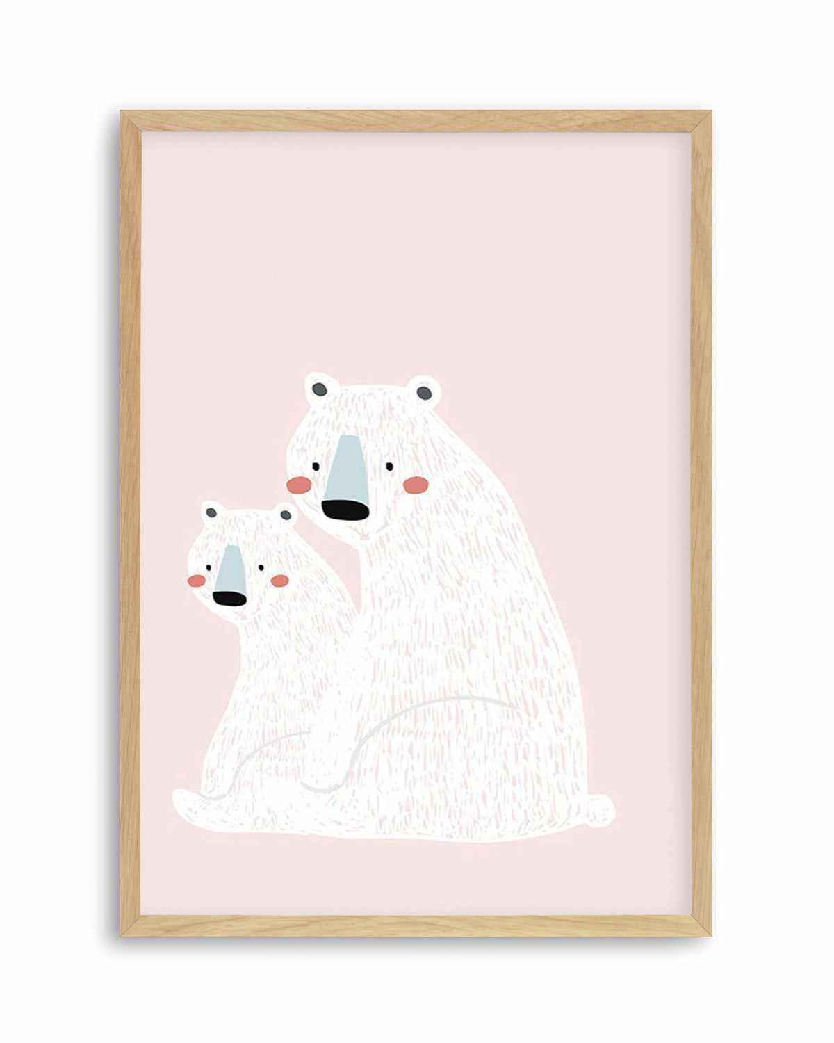 Polar Bear II | Pink Art Print