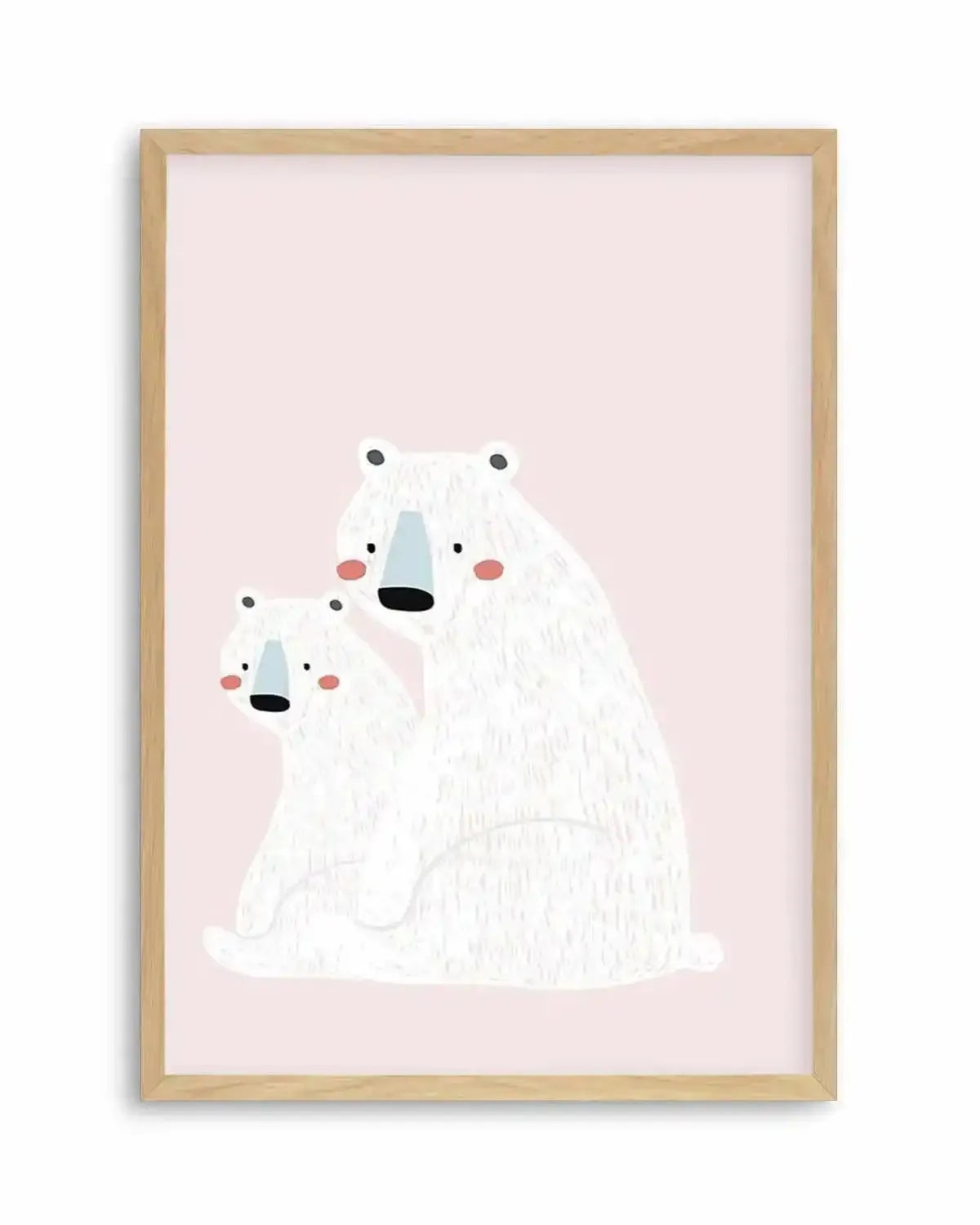 Polar Bear II | Pink Art Print from Olive et Oriel where you can shop wallpaper and artworks online