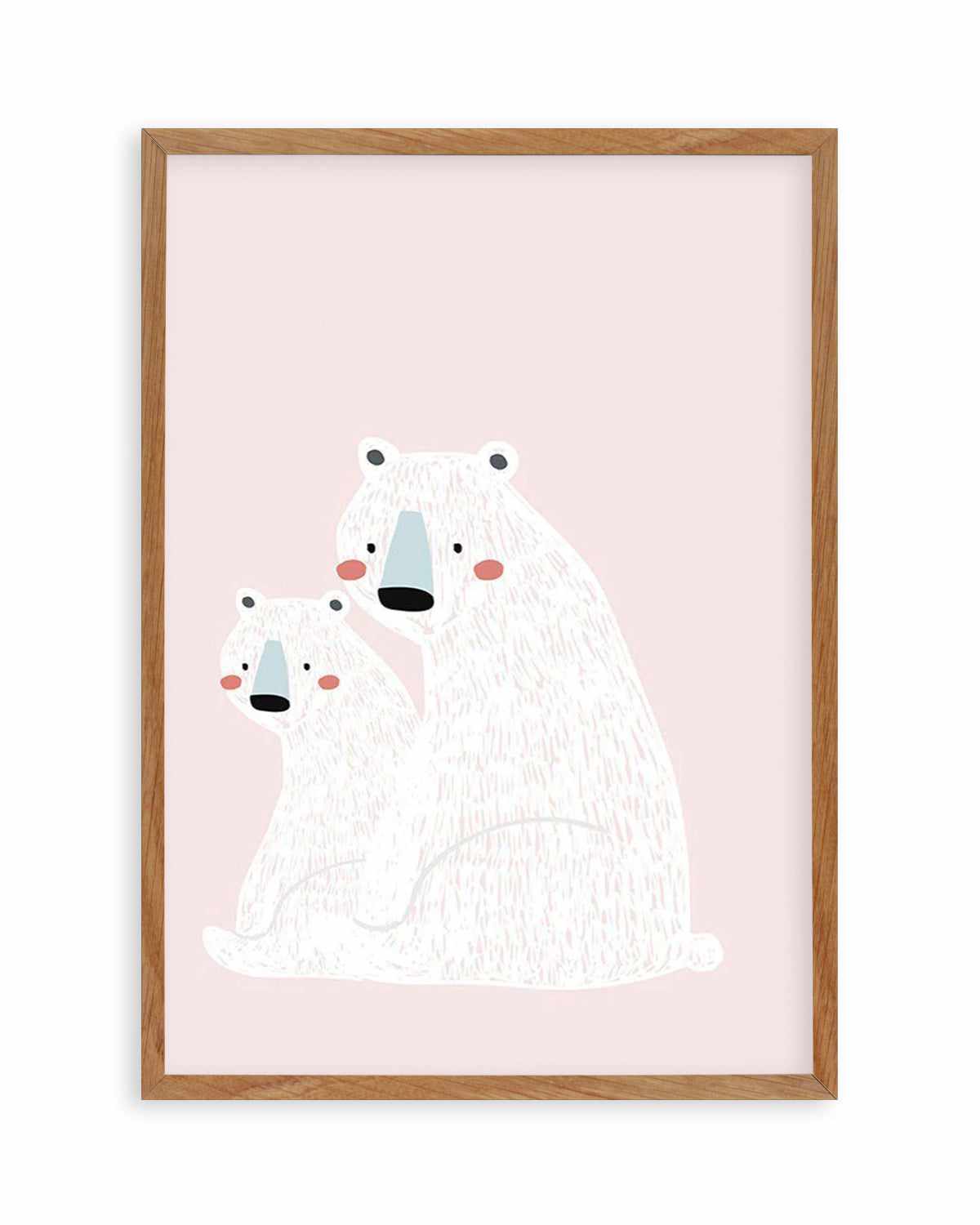 Polar Bear II | Pink Art Print