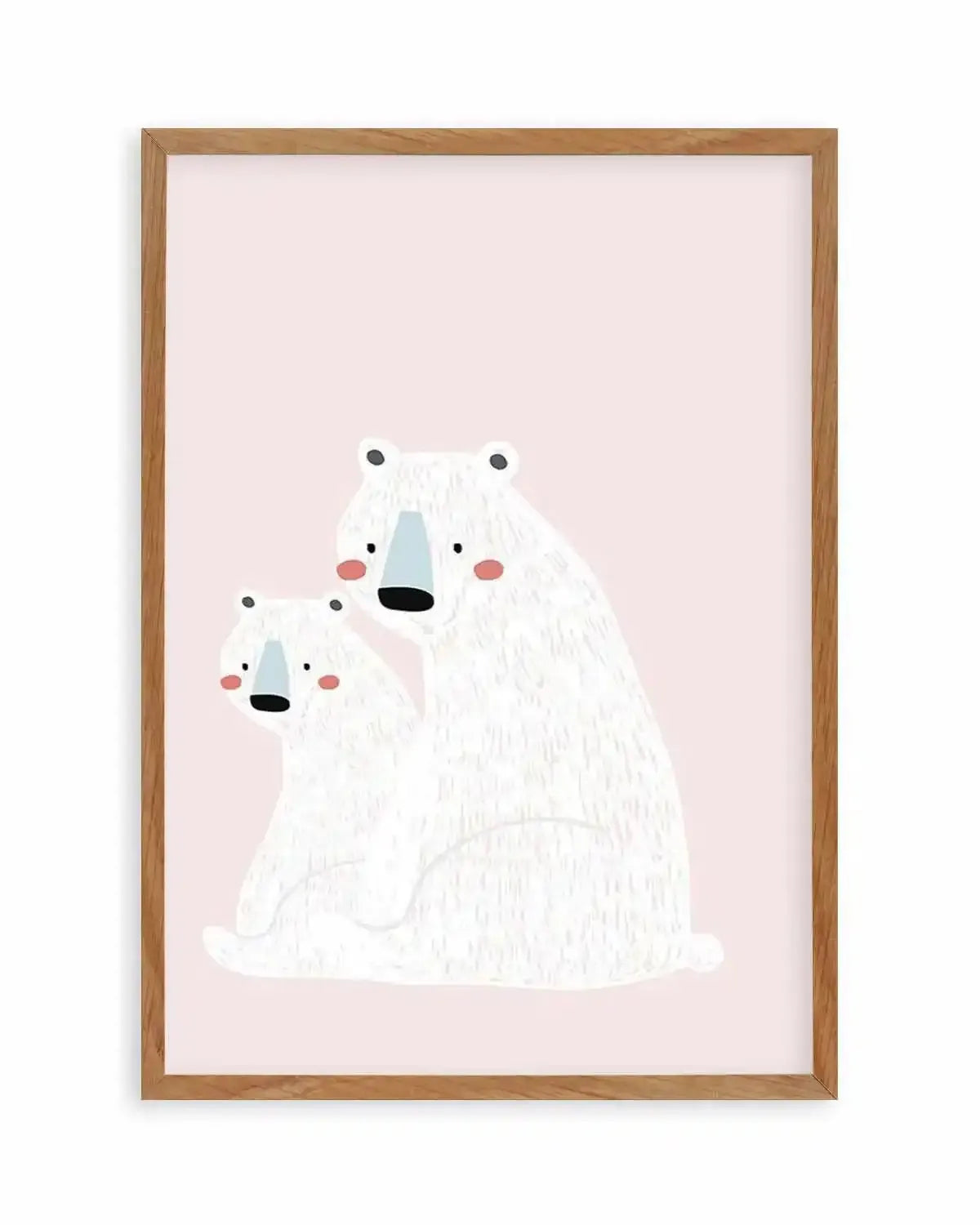 Polar Bear II | Pink Art Print from Olive et Oriel where you can shop wallpaper and artworks online