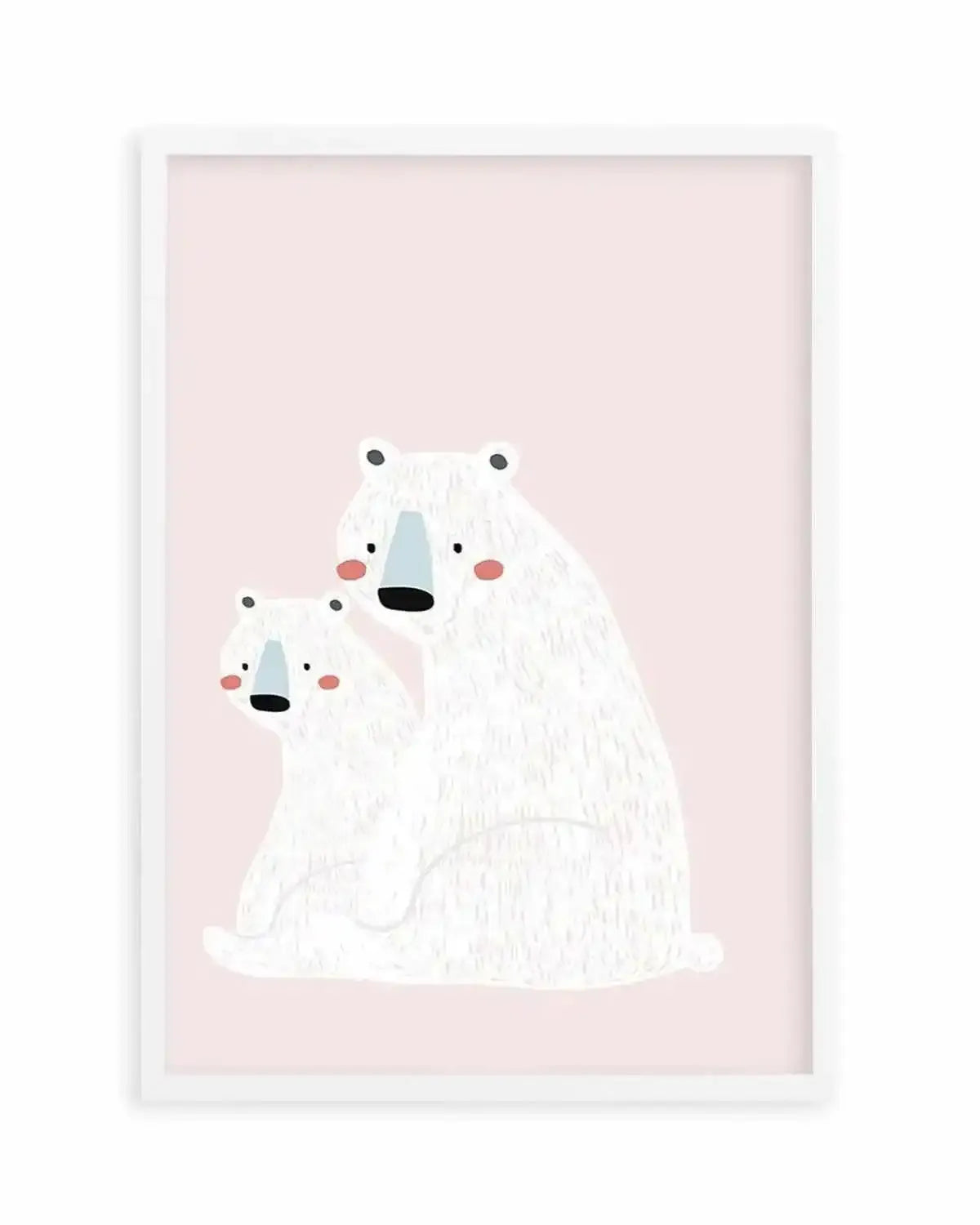 Polar Bear II | Pink Art Print from Olive et Oriel where you can shop wallpaper and artworks online