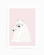 Polar Bear II | Pink Art Print
