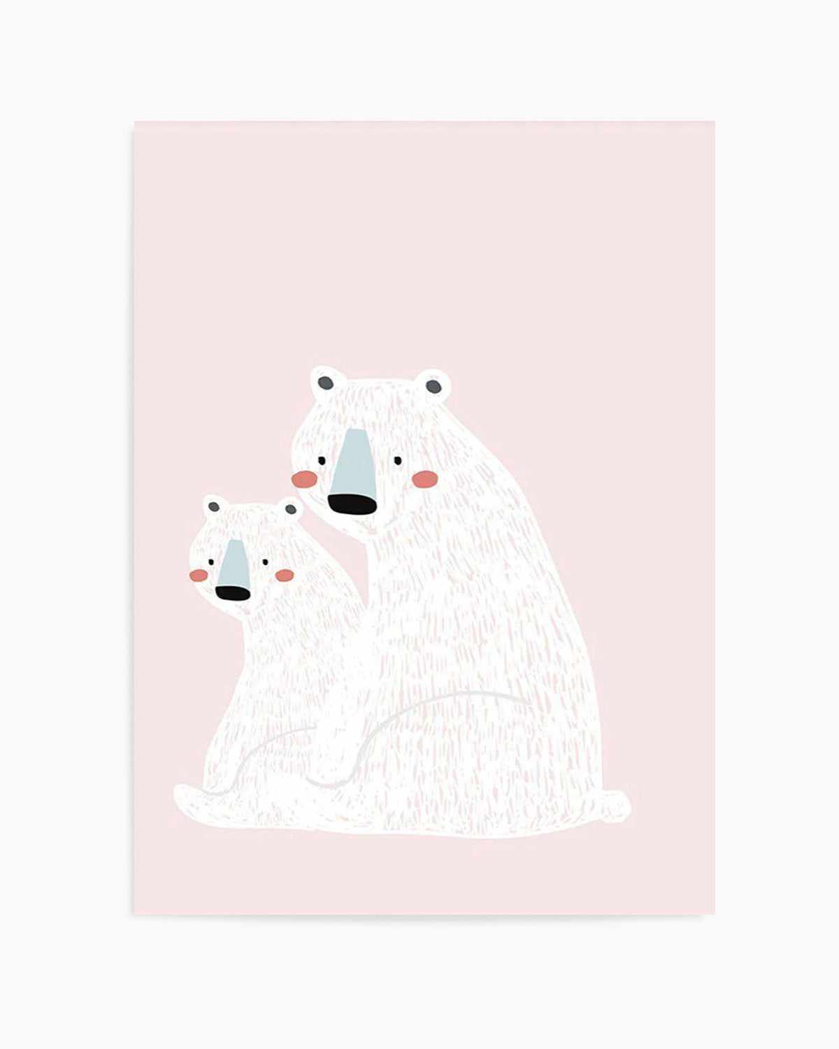 Polar Bear II | Pink Art Print