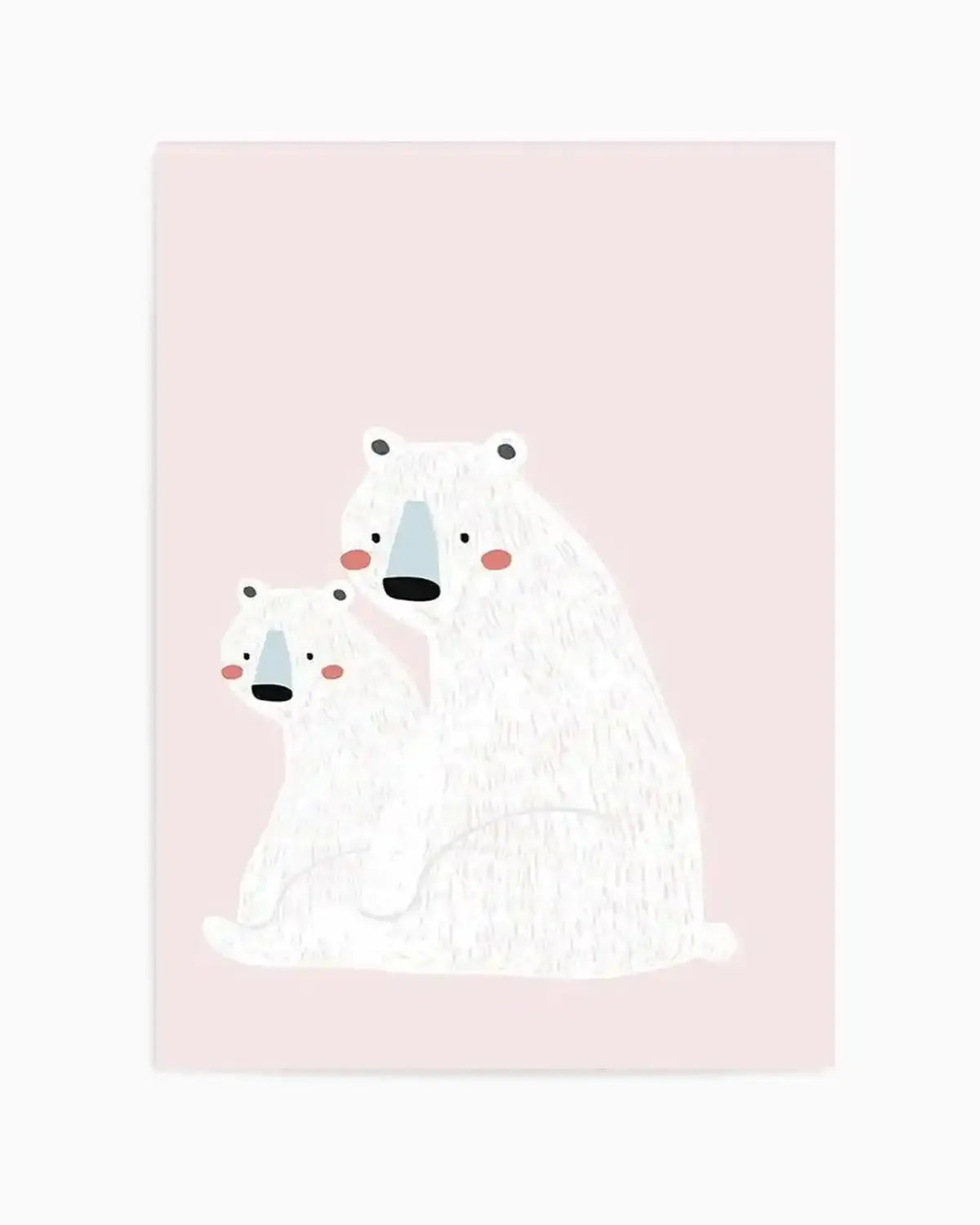 Polar Bear II | Pink Art Print from Olive et Oriel where you can shop wallpaper and artworks online