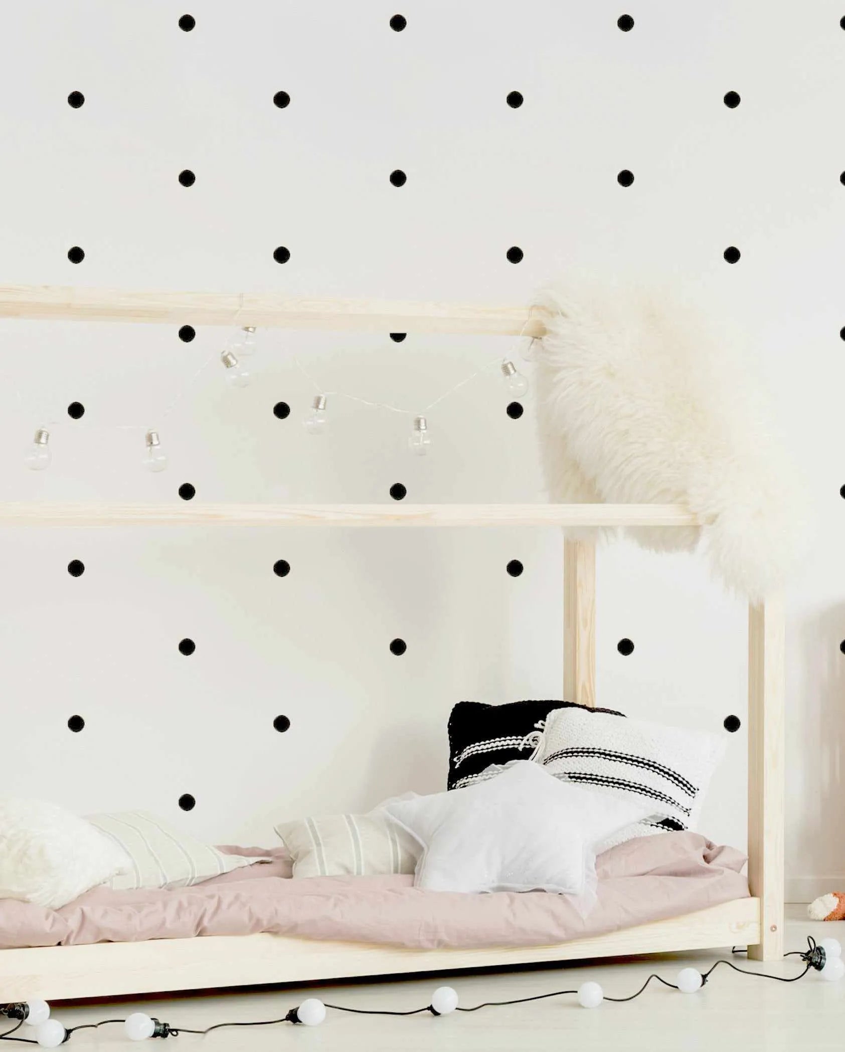Polka Dots Decal Set-Decals-Olive et Oriel-Decorate your kids bedroom wall decor with removable wall decals, these fabric kids decals are a great way to add colour and update your children's bedroom. Available as girls wall decals or boys wall decals, there are also nursery decals.