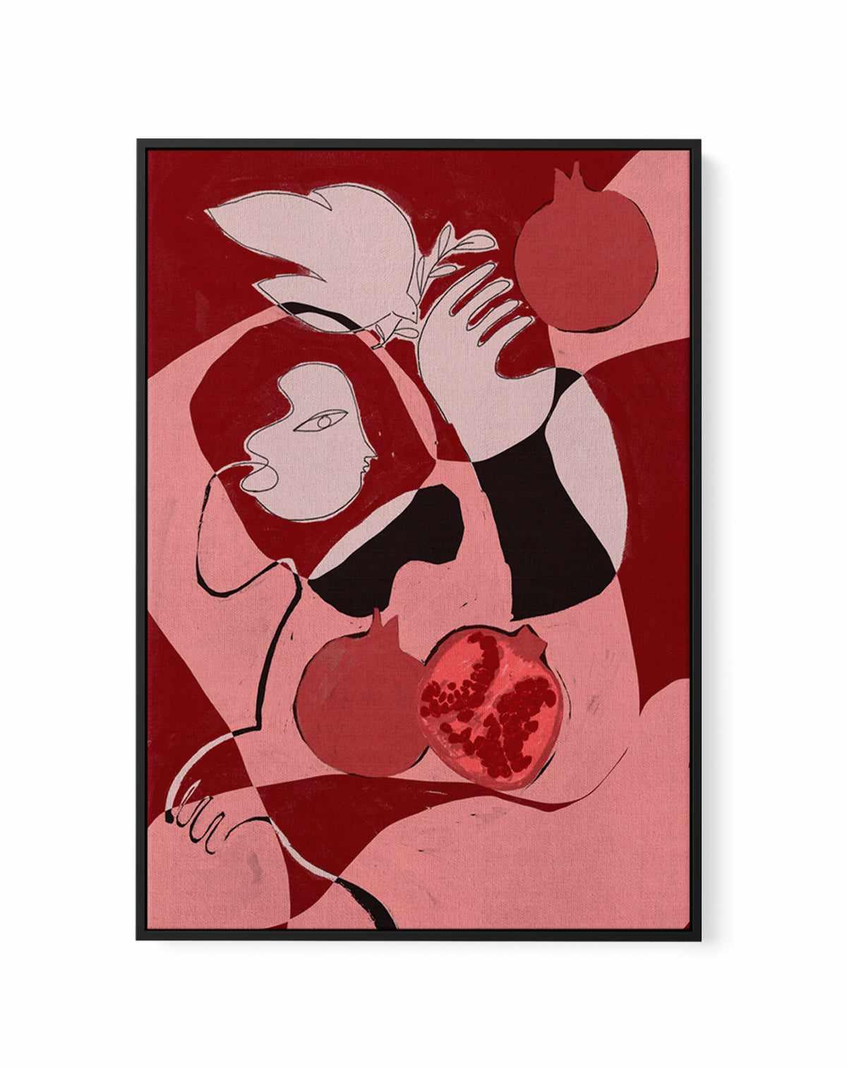 Pomegranate Of The Soul 1 by Shatha Al Dafai | Framed Canvas Art Print from Olive et Oriel where you can shop wallpaper and artworks online